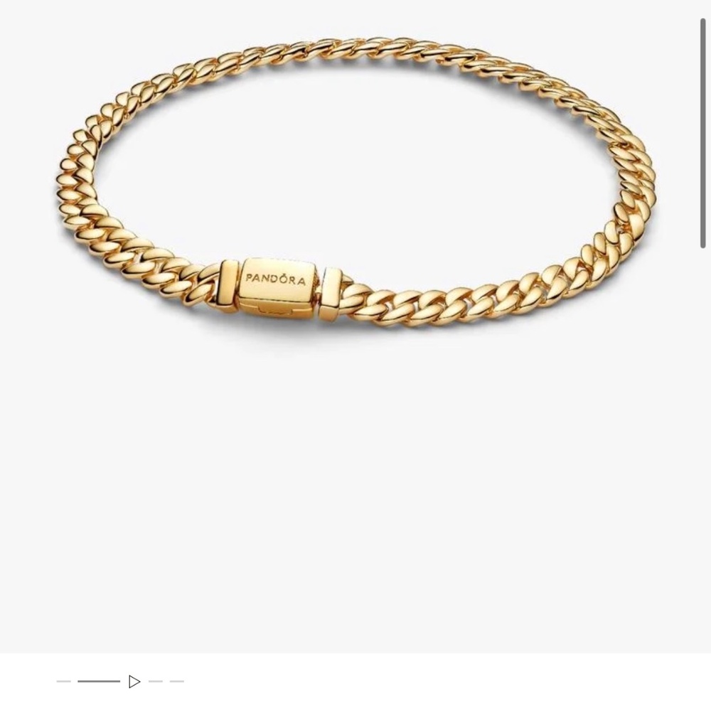Pandora: Cuban Chain Bracelet 14k gold plating